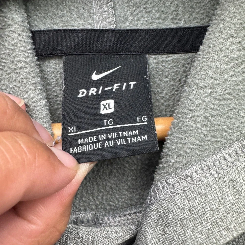 Nike Dri-FIT Hoodie Mens XL Gray Long Sleeve Football Moisture‎ Wicking Running